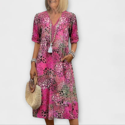 Margot | Robe Midi à Motifs Floraux