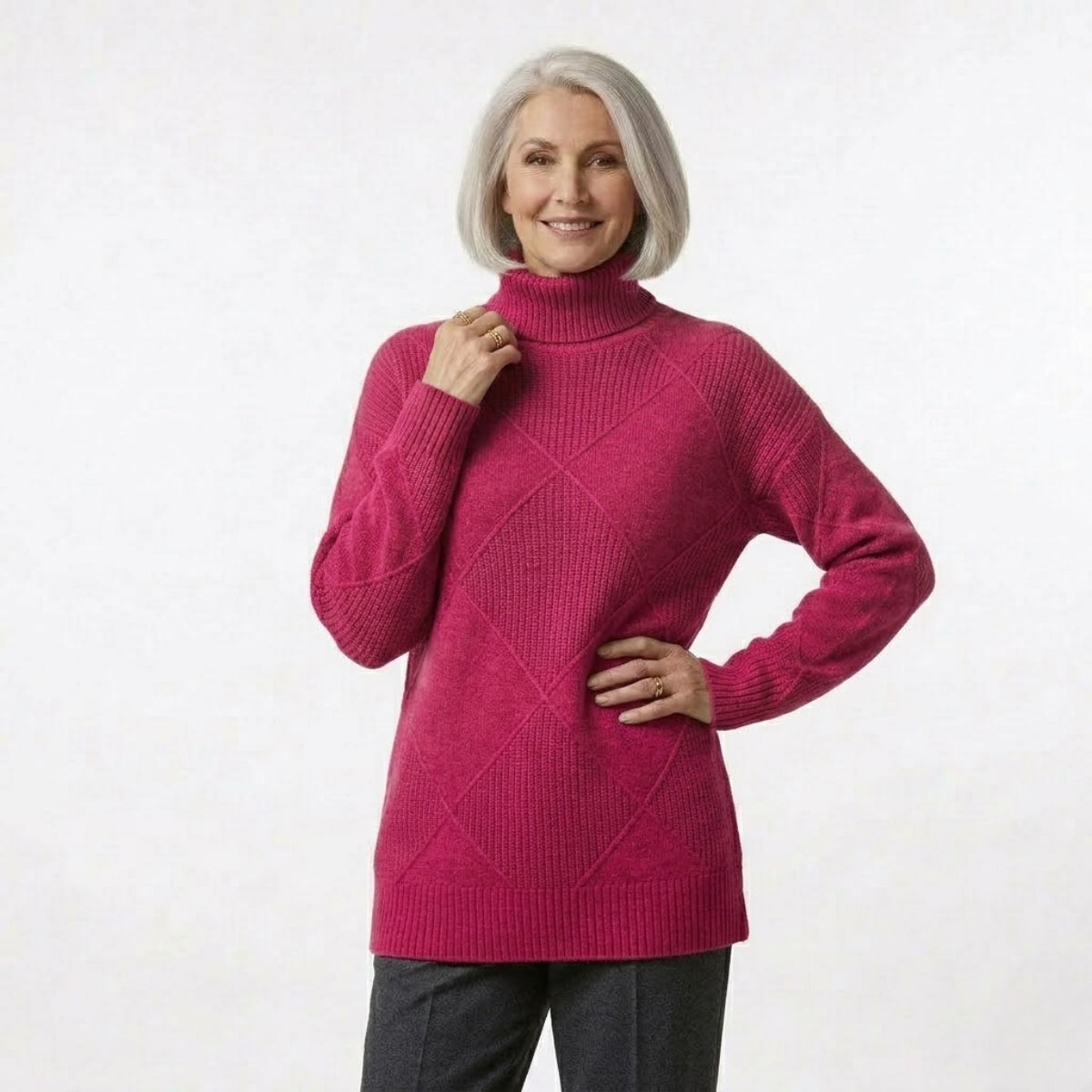 Helena | Texturé Col Roulé Pull