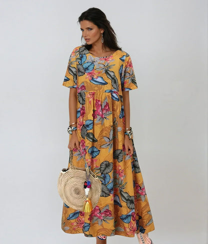 Élodie | Robe Fleurie Gracieuse d'Été