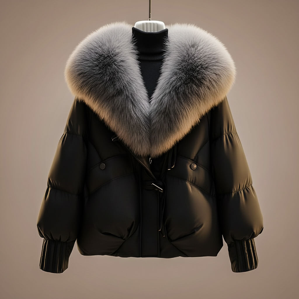 Noémie | Manteau Matelassé à Col Statement