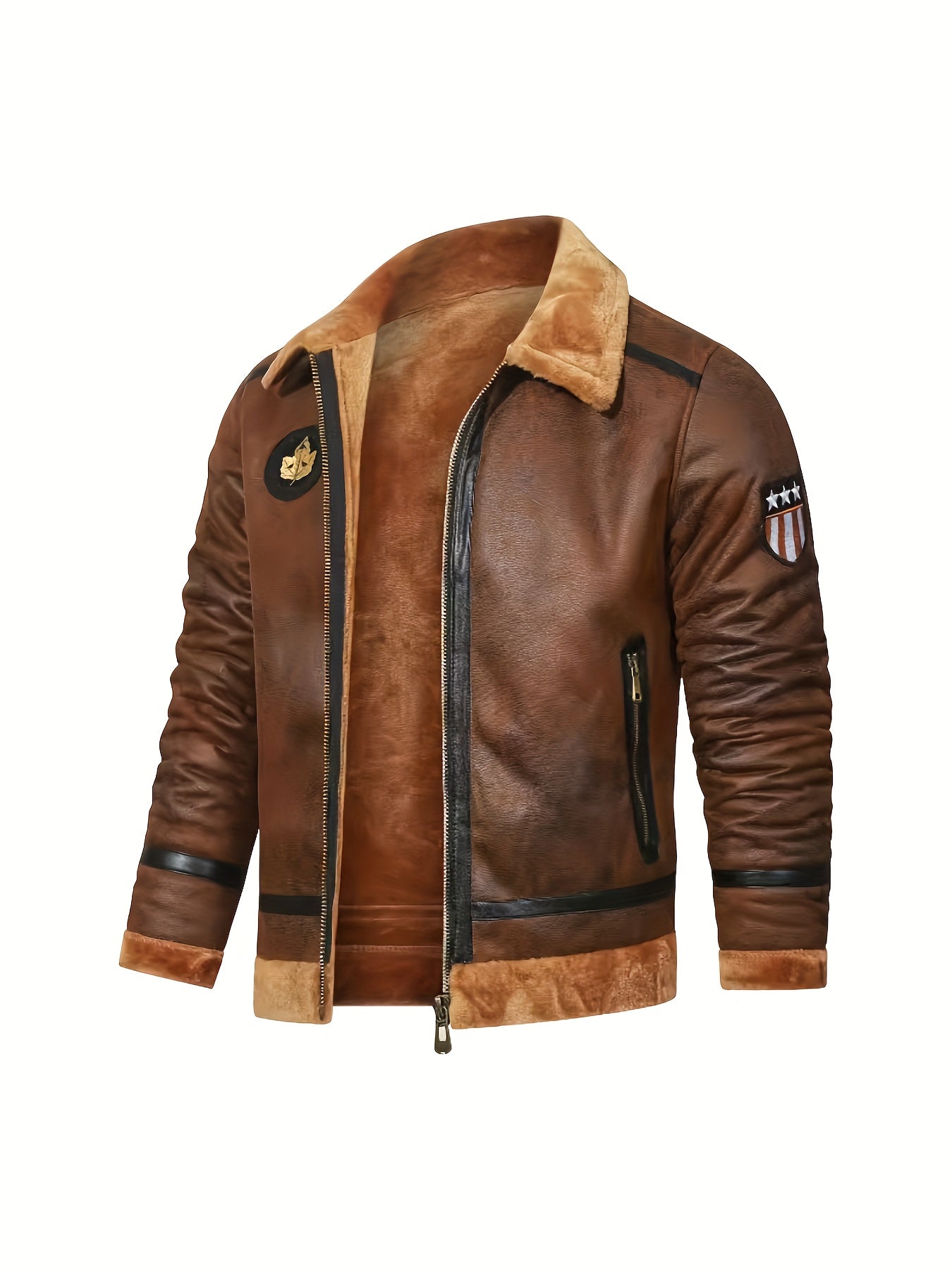 Matthias | Blouson Pilote Matelassé Marron
