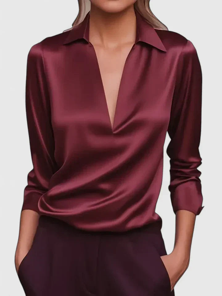 Naomi | Sophistiqué Col en V Blouse