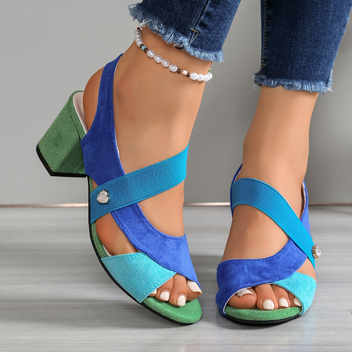 Sophie | Sandales à Talons Blocs Orthopédiques