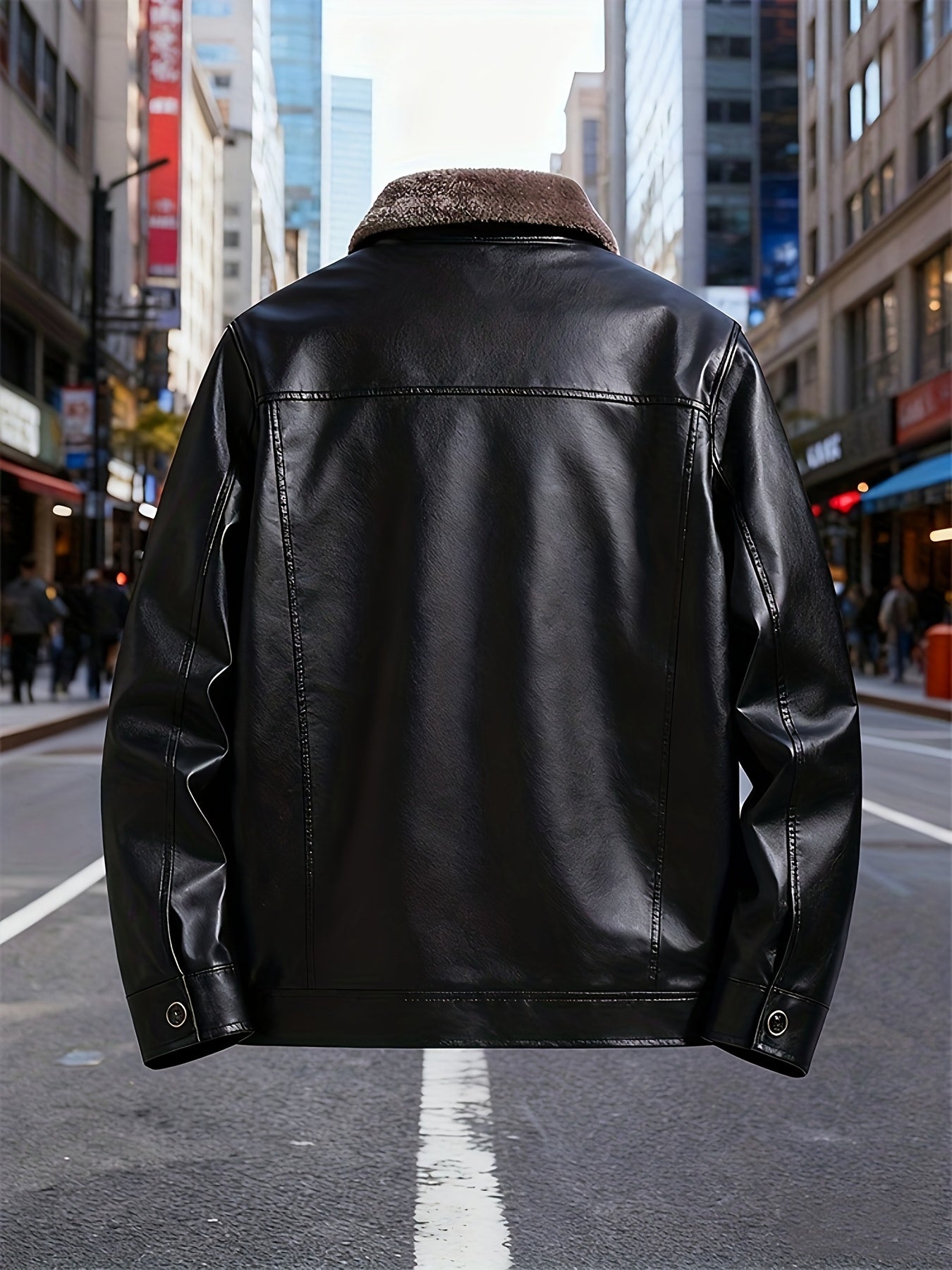 Blanche | Veste en Cuir Doublée
