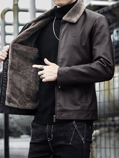 Loïc | Veste Biker Moderne en Cuir Synthétique
