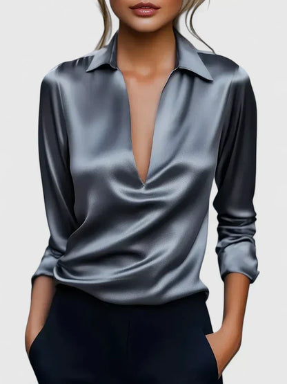 Naomi | Sophistiqué Col en V Blouse