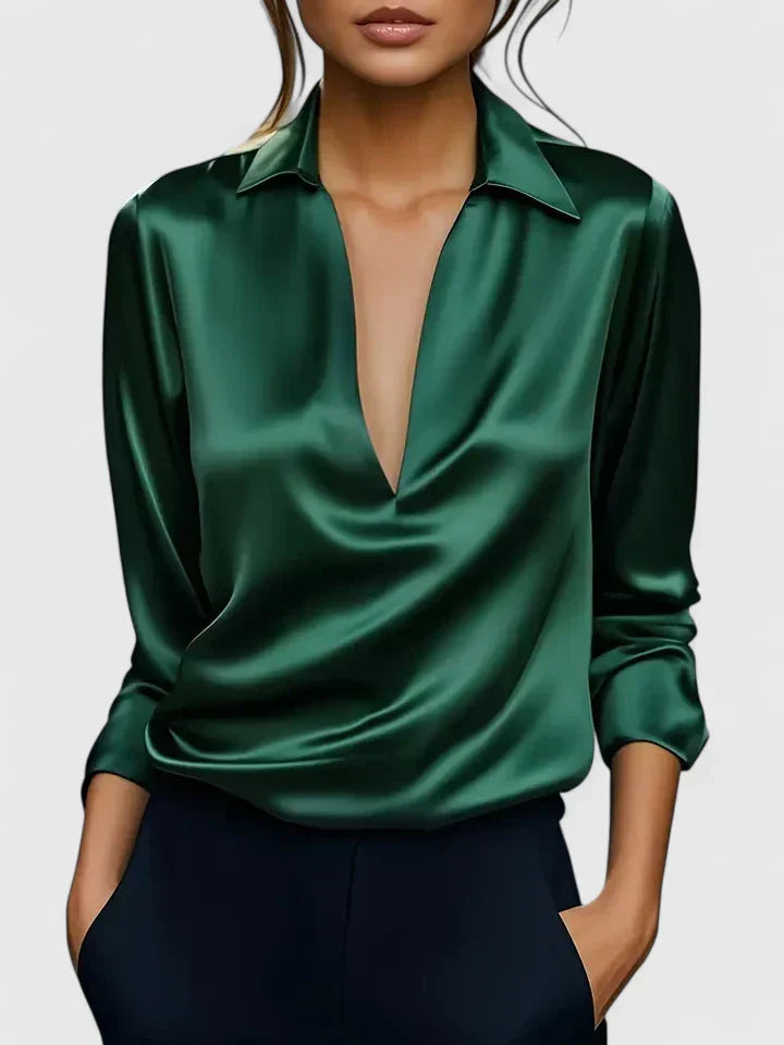 Naomi | Sophistiqué Col en V Blouse