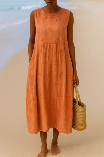 Celeste | Brodé Coton Été Robe