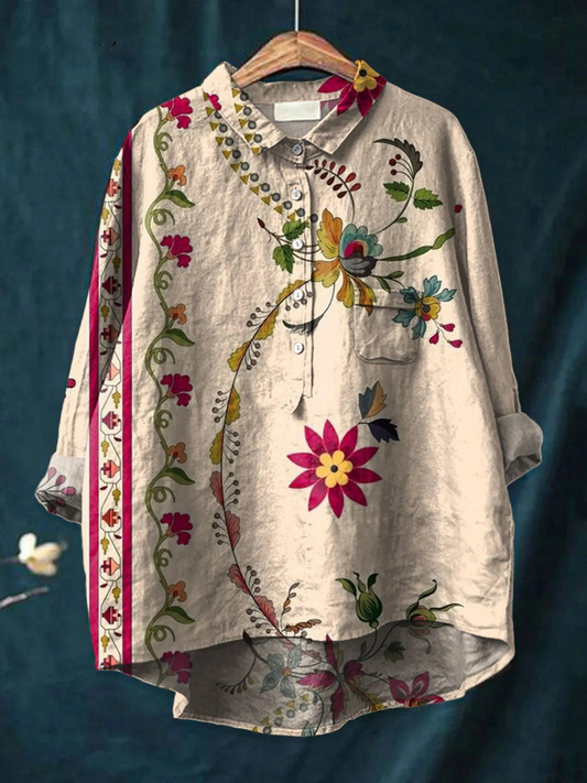 Solène | Chemise Imprimé Floral Vintage
