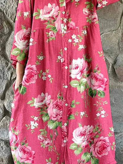 Amélie | Robe Chemise Florale Artistique