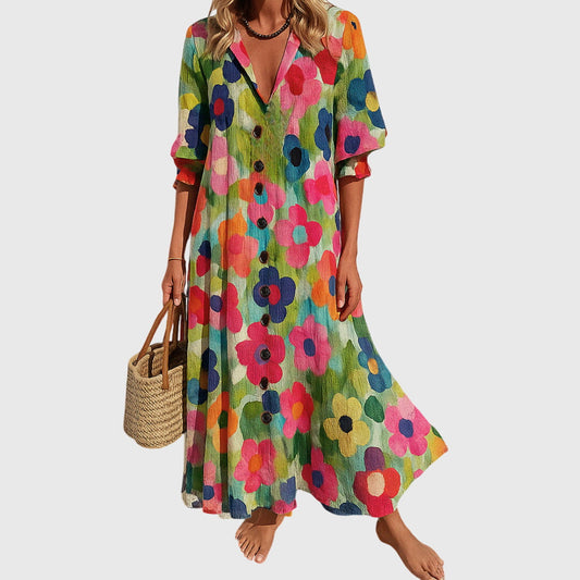 Aurora | Bohème Dentelle Robe Mi-Longue