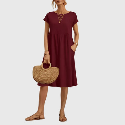 Celeste | Fluide Printemps Robe Mi-Longue