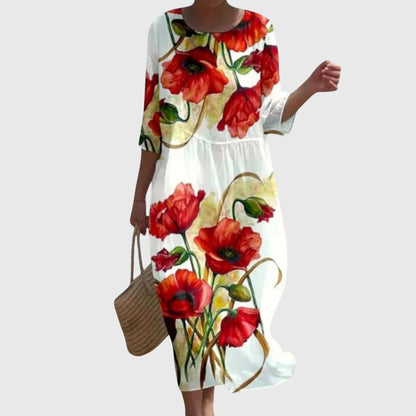 Rosalie | Fluide Floral Robe Longue
