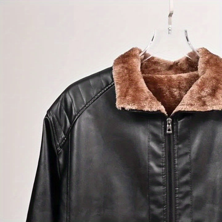 Blanche | Veste en Cuir Doublée
