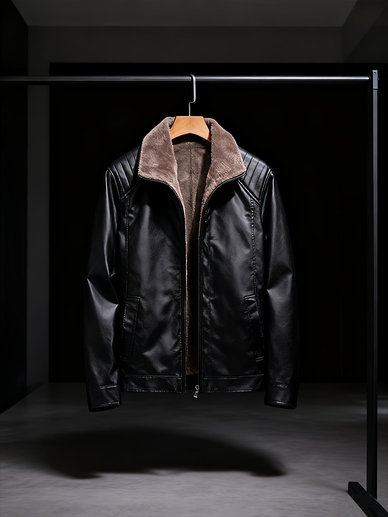 Blanche | Veste en Cuir Doublée