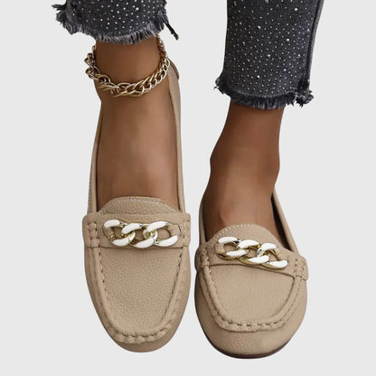Apolline | Mocassins Orthopédiques Chaîne Dorée