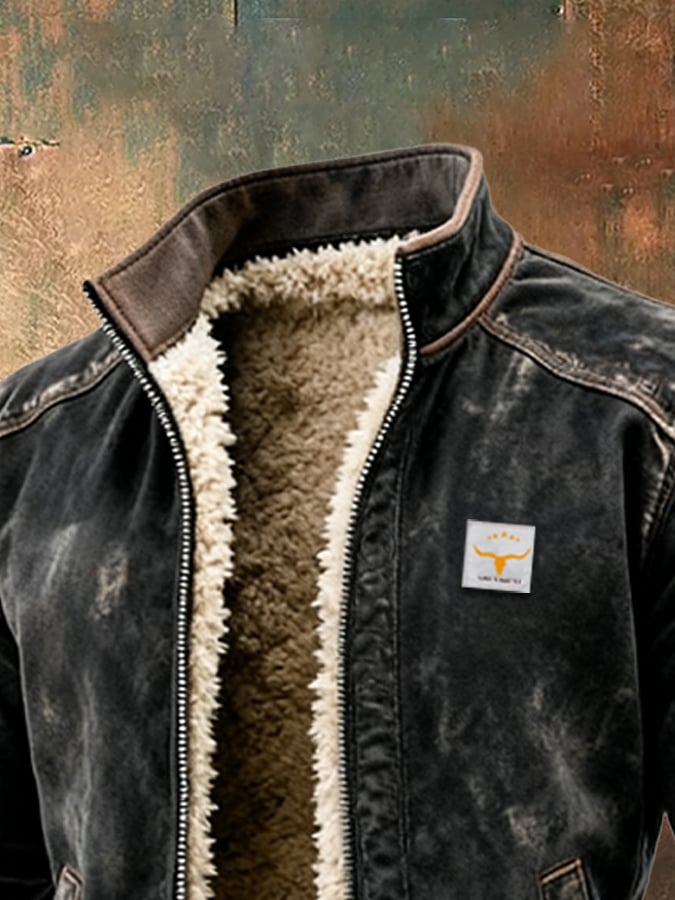 Bastien | Veste Vintage à Doublure Sherpa