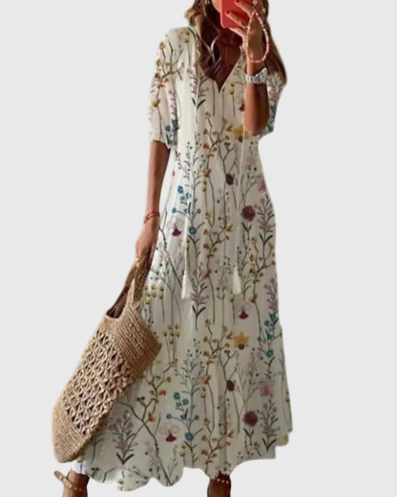 Céleste | Robe Maxi Bohème Vintage