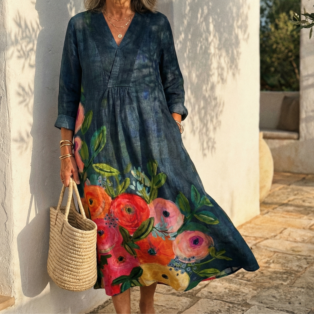 Isabella | Fluide Floral Robe Longue