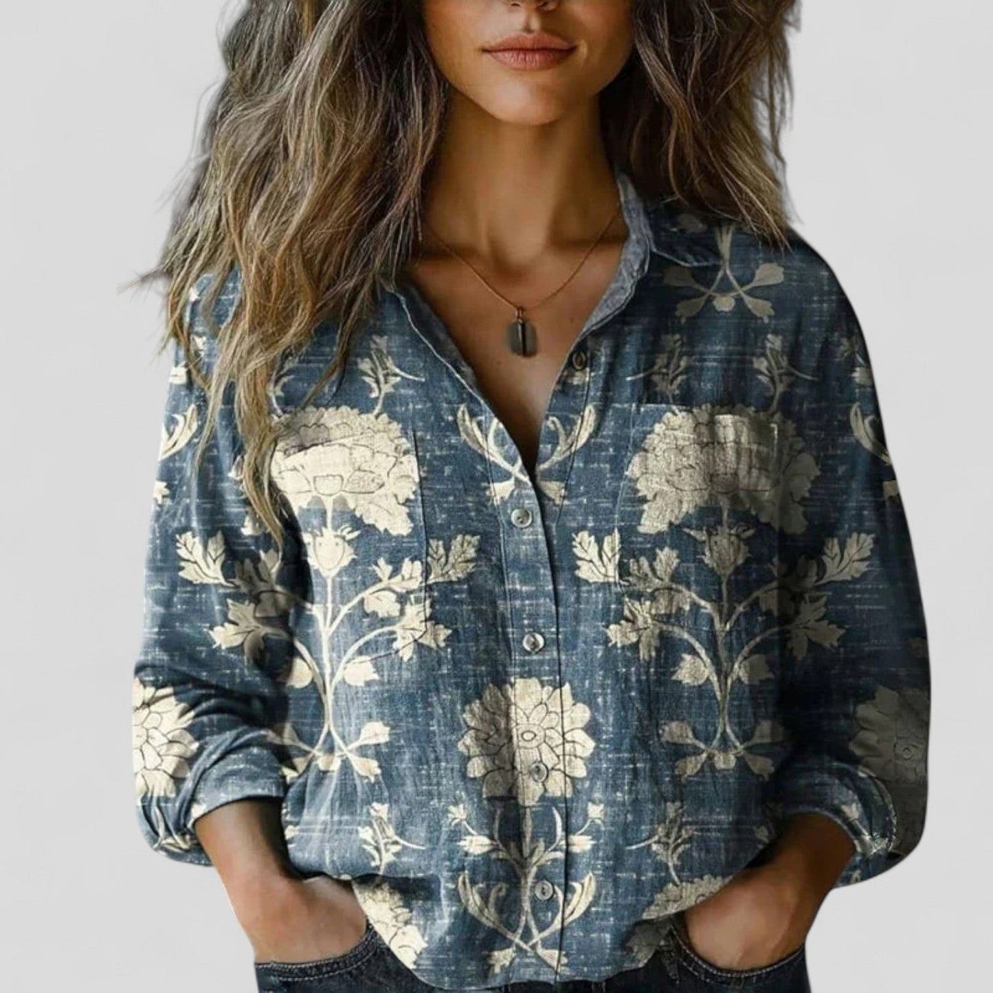 Luna | Gradient Button-Up Chemise