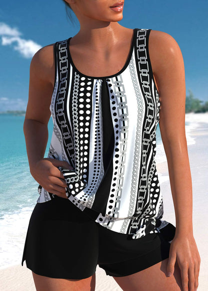 Juliette | Tankini Fleuri Taille Haute