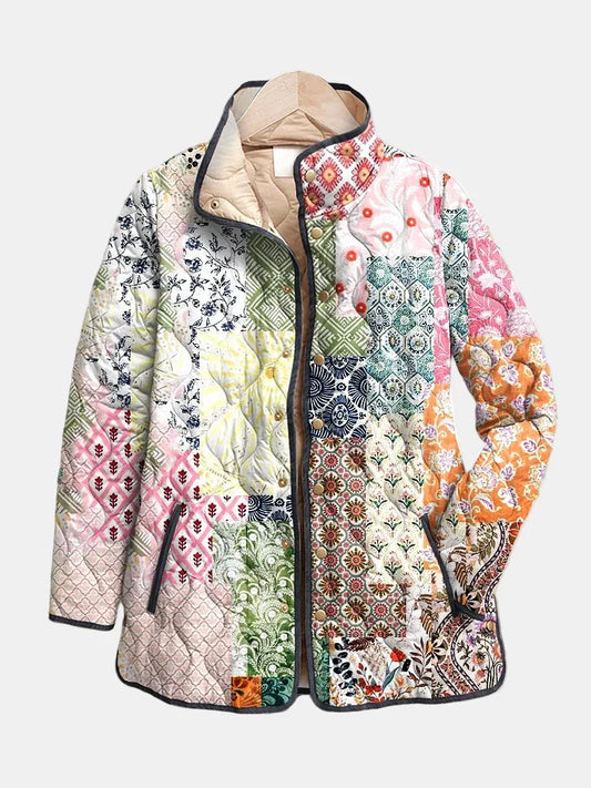 Juliette | Veste Matelassée Florale Décontractée