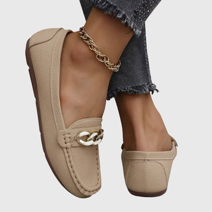 Apolline | Mocassins Orthopédiques Chaîne Dorée