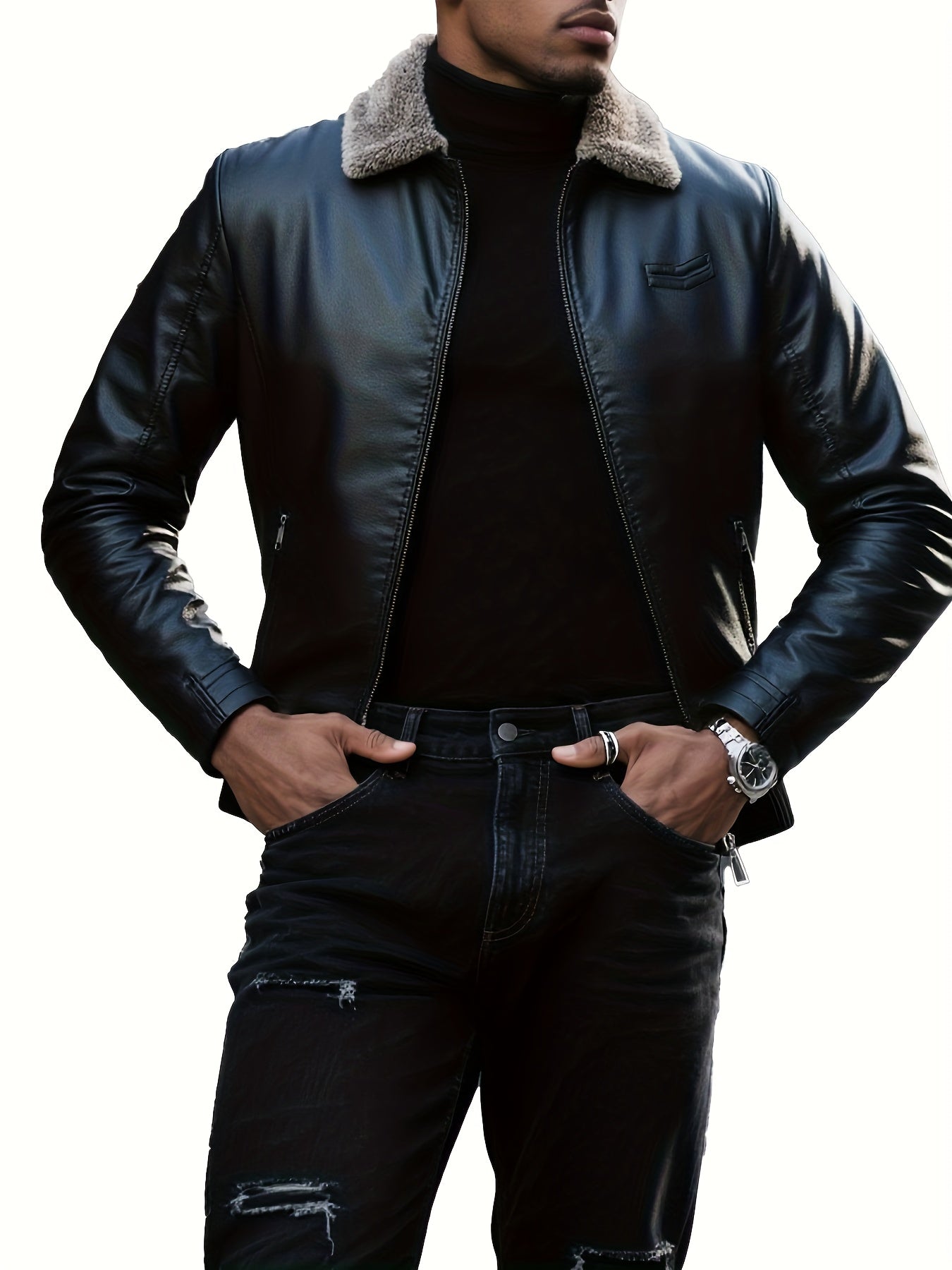 Eliott | Veste Aviateur Doublée Shearling