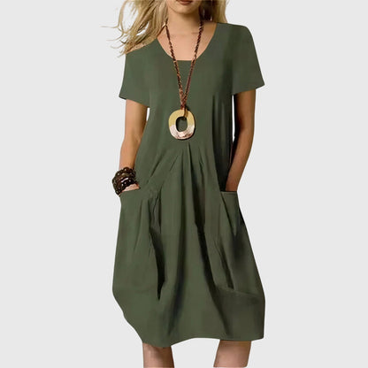 Stella | Portefeuille-Style Robe Mi-Longue