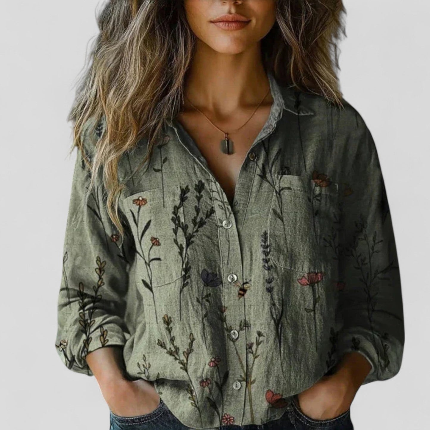Luna | Gradient Button-Up Chemise