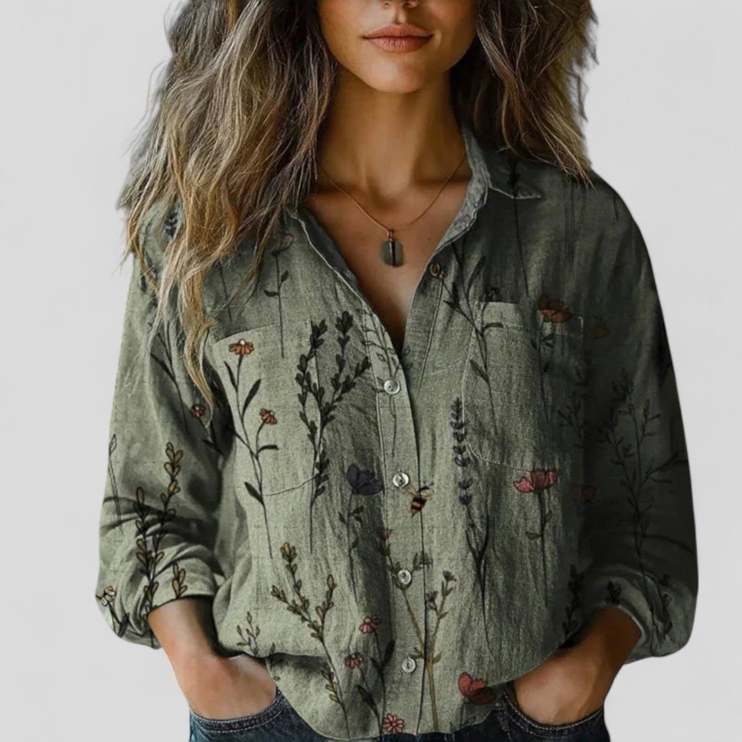 Luna | Gradient Button-Up Chemise