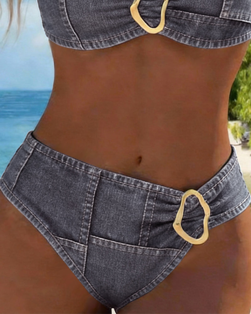 Margot | Bikini Bretelles Boucles Métalliques