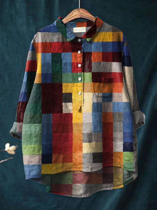 Amélie | Chemise Imprimé Color Block