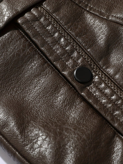 Timéo | Manteau Structuré en Cuir Doublé