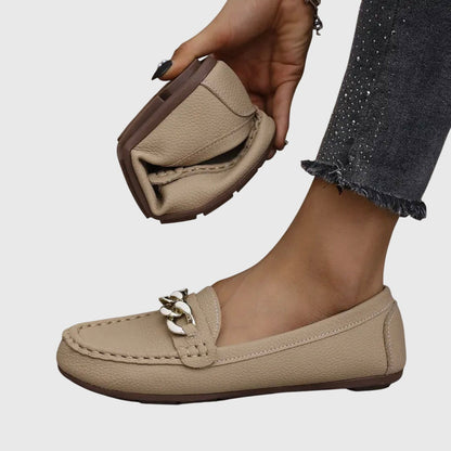 Apolline | Mocassins Orthopédiques Chaîne Dorée