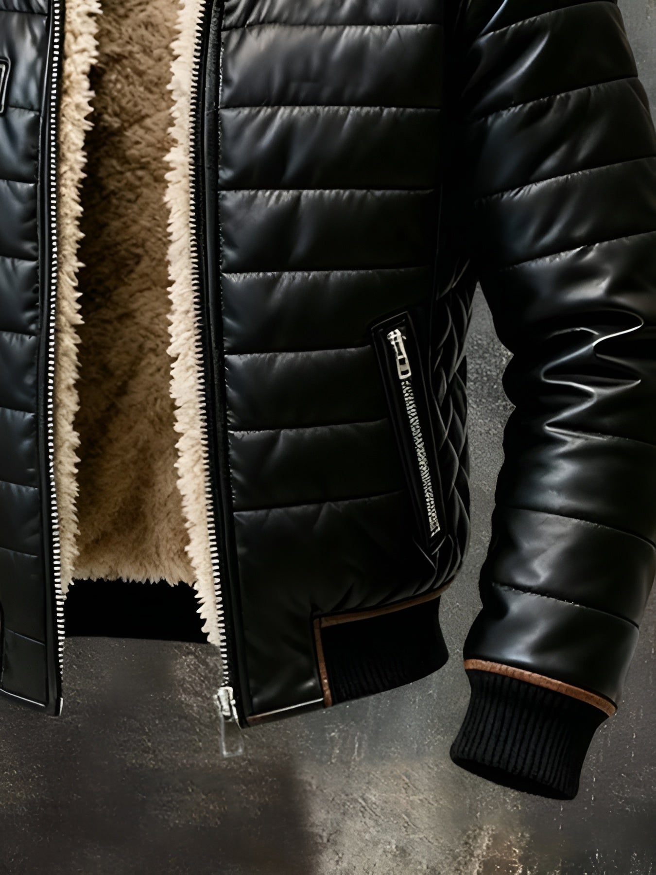 Émile | Veste Sherpa Doublée Noire