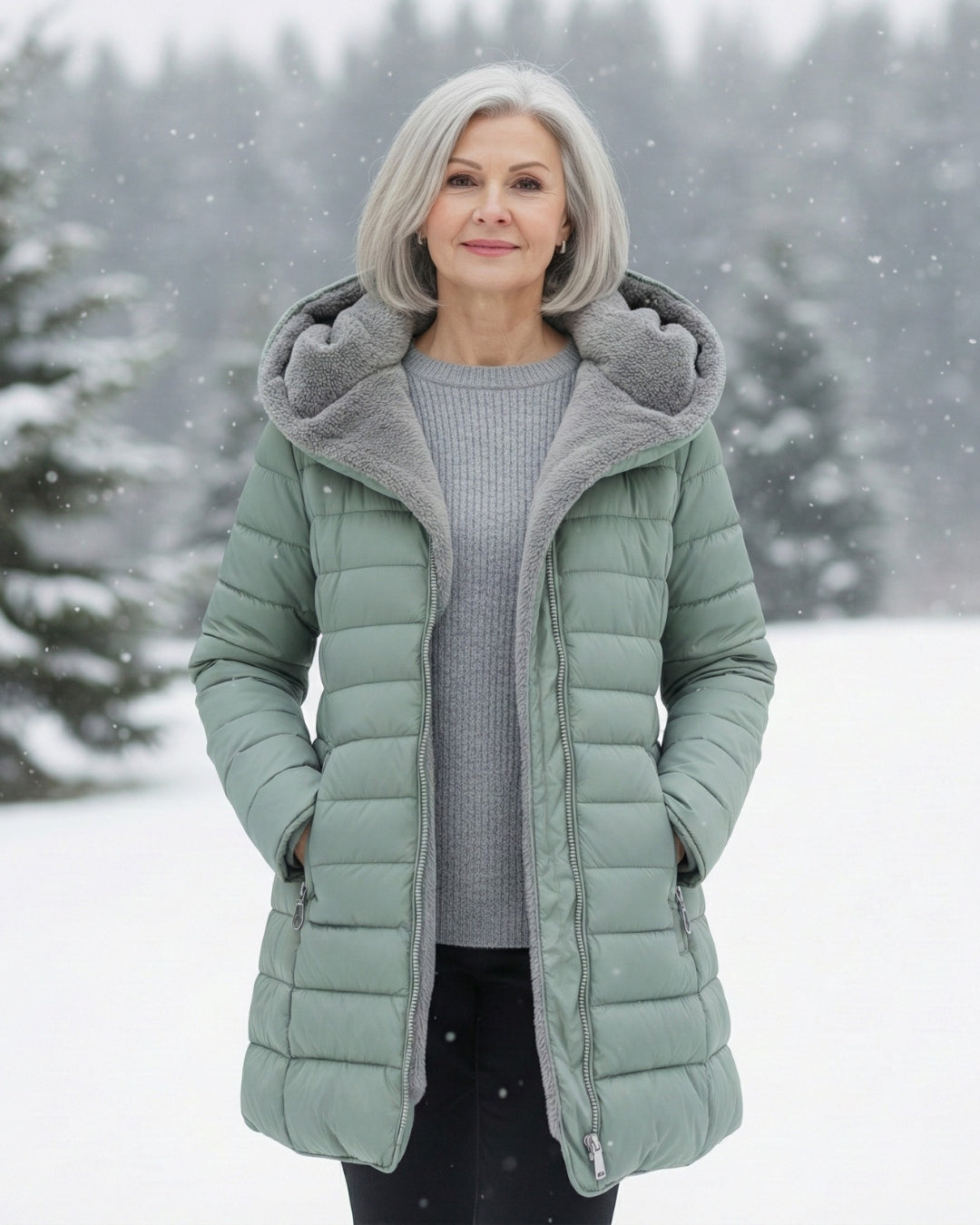 Léa | Manteau Matelassé Doublé Polaire