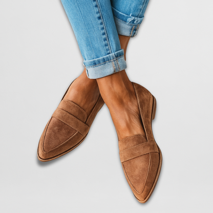 Evangeline | Pointed Daim Mocassins