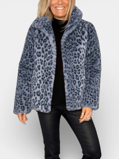 Élodie | Manteau Long à Imprimé Léopard