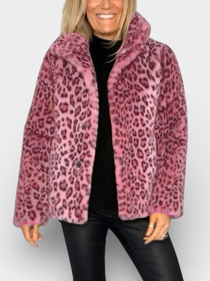 Élodie | Manteau Long à Imprimé Léopard