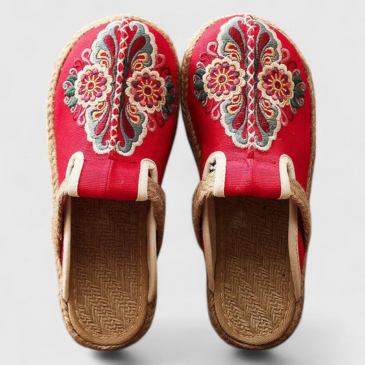 Valentina | Brodé Floral Mules