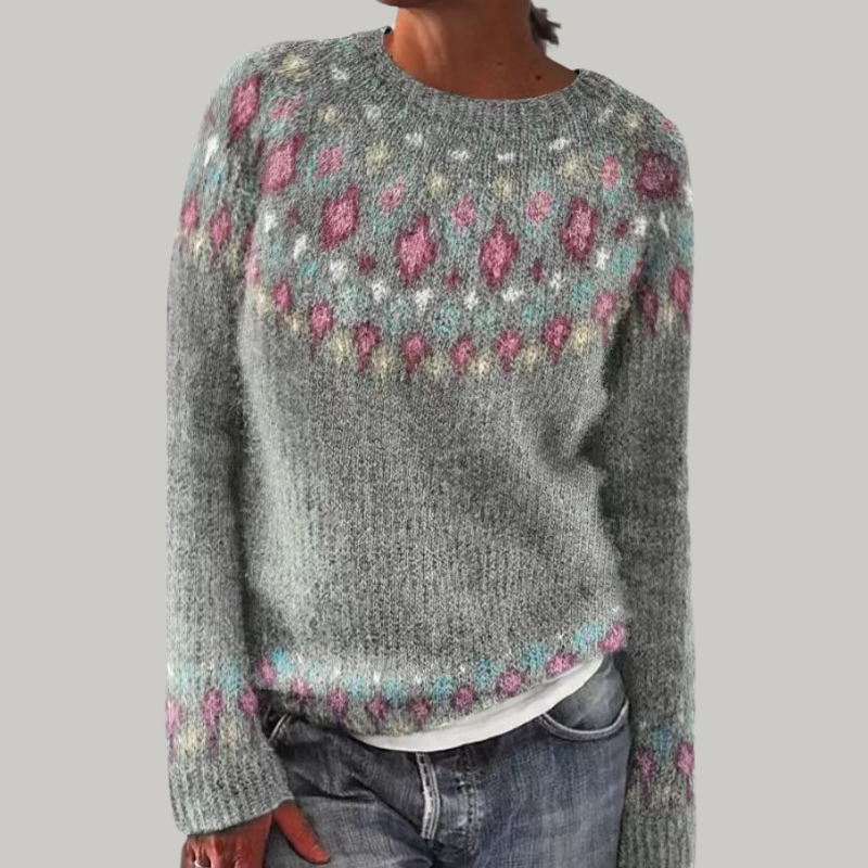 Noémie | Pull Scandinave Rétro à Motifs
