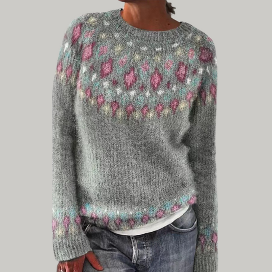 Noémie | Pull Scandinave Rétro à Motifs