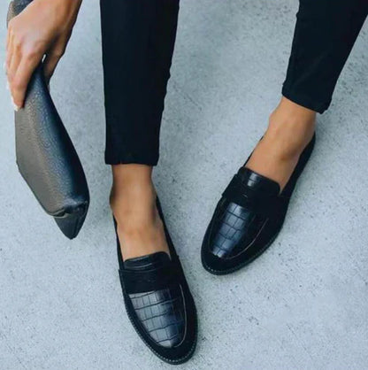 Elena | Orthopédique Croc-Texturé Mocassins