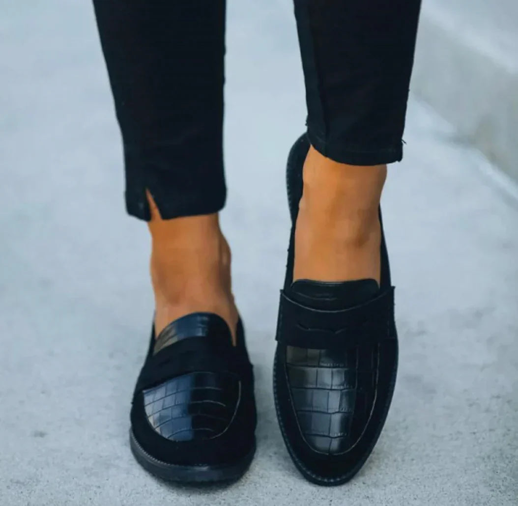 Elena | Orthopédique Croc-Texturé Mocassins