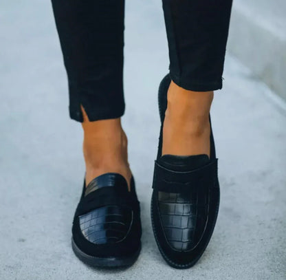 Elena | Orthopédique Croc-Texturé Mocassins