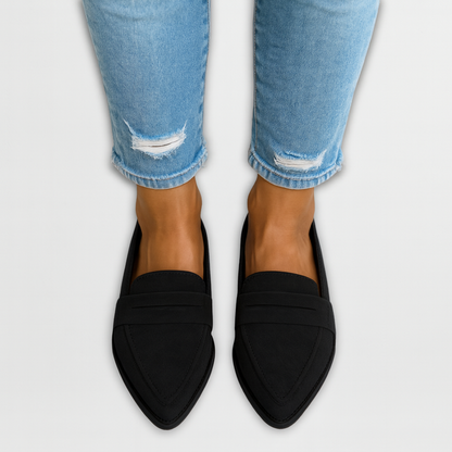 Evangeline | Pointed Daim Mocassins