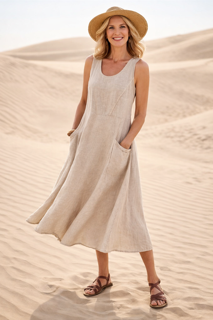Lila | Robe Midi Évasée Confortable