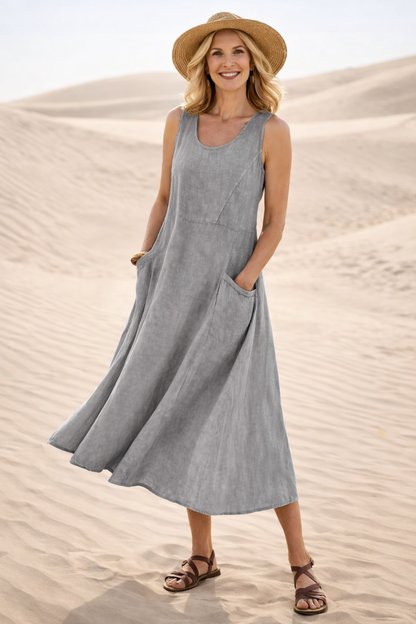 Lila | Robe Midi Évasée Confortable