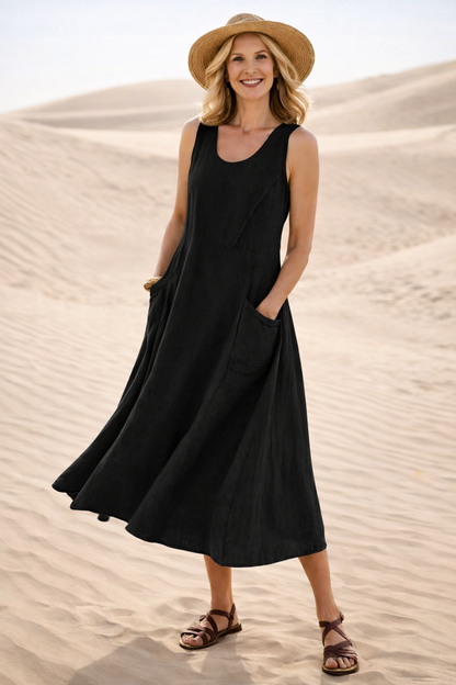 Lila | Robe Midi Évasée Confortable